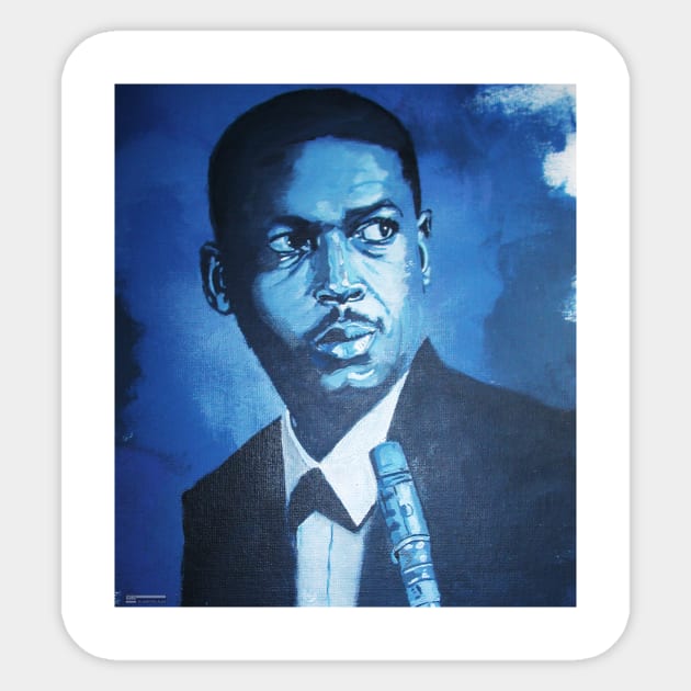 john Coltrane Sticker by iCONSGRAPHICS